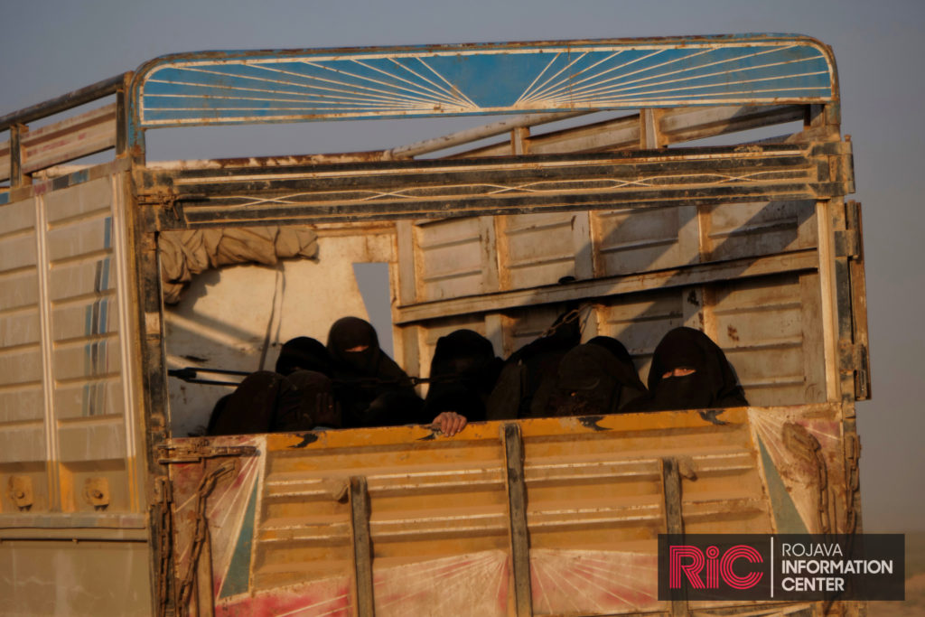 SDF evacuated ISIS fighters and their families