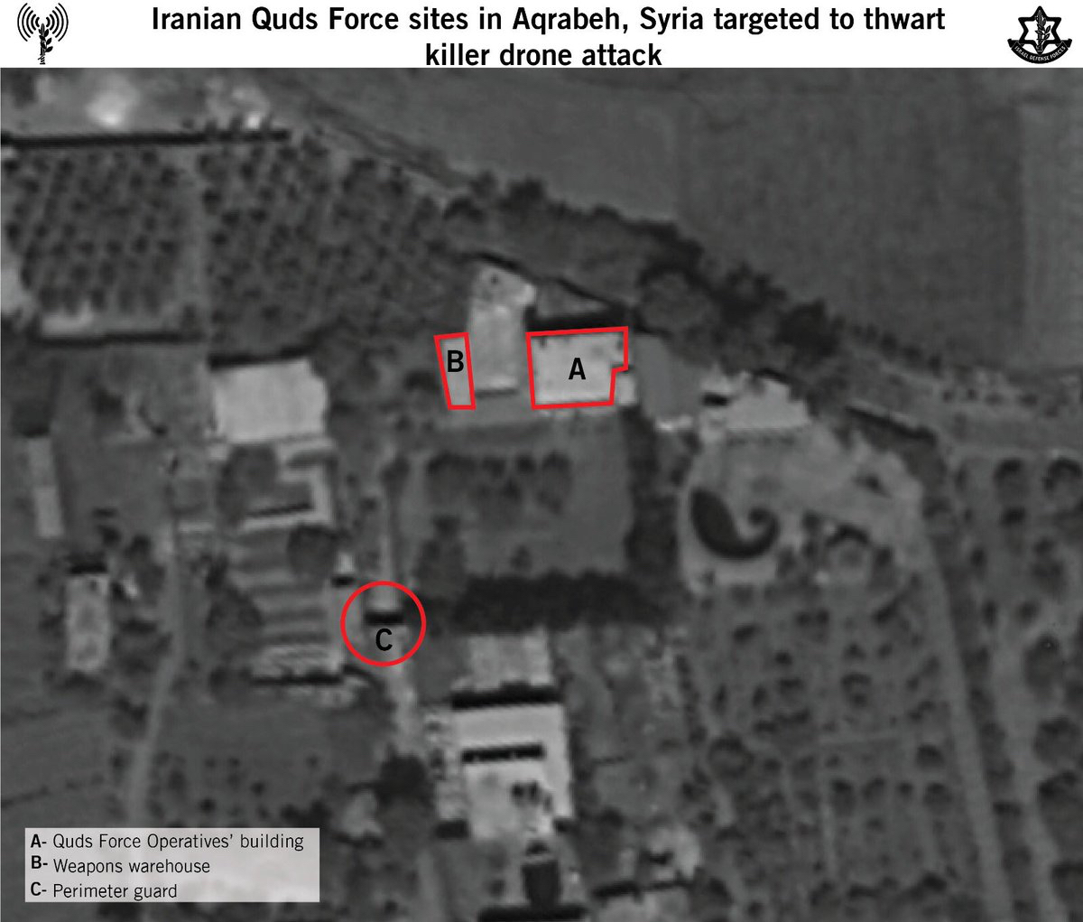 Iranian targets near Damascus
