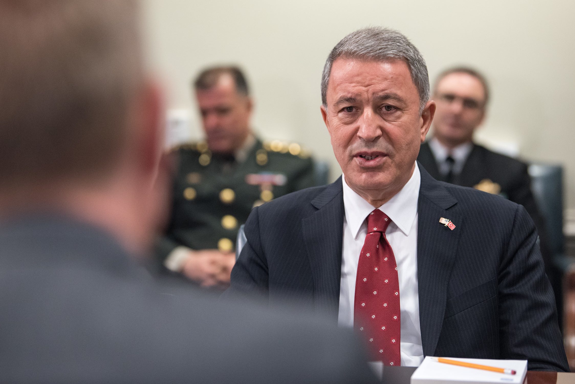 Turkish defense minister Hulusi Akar