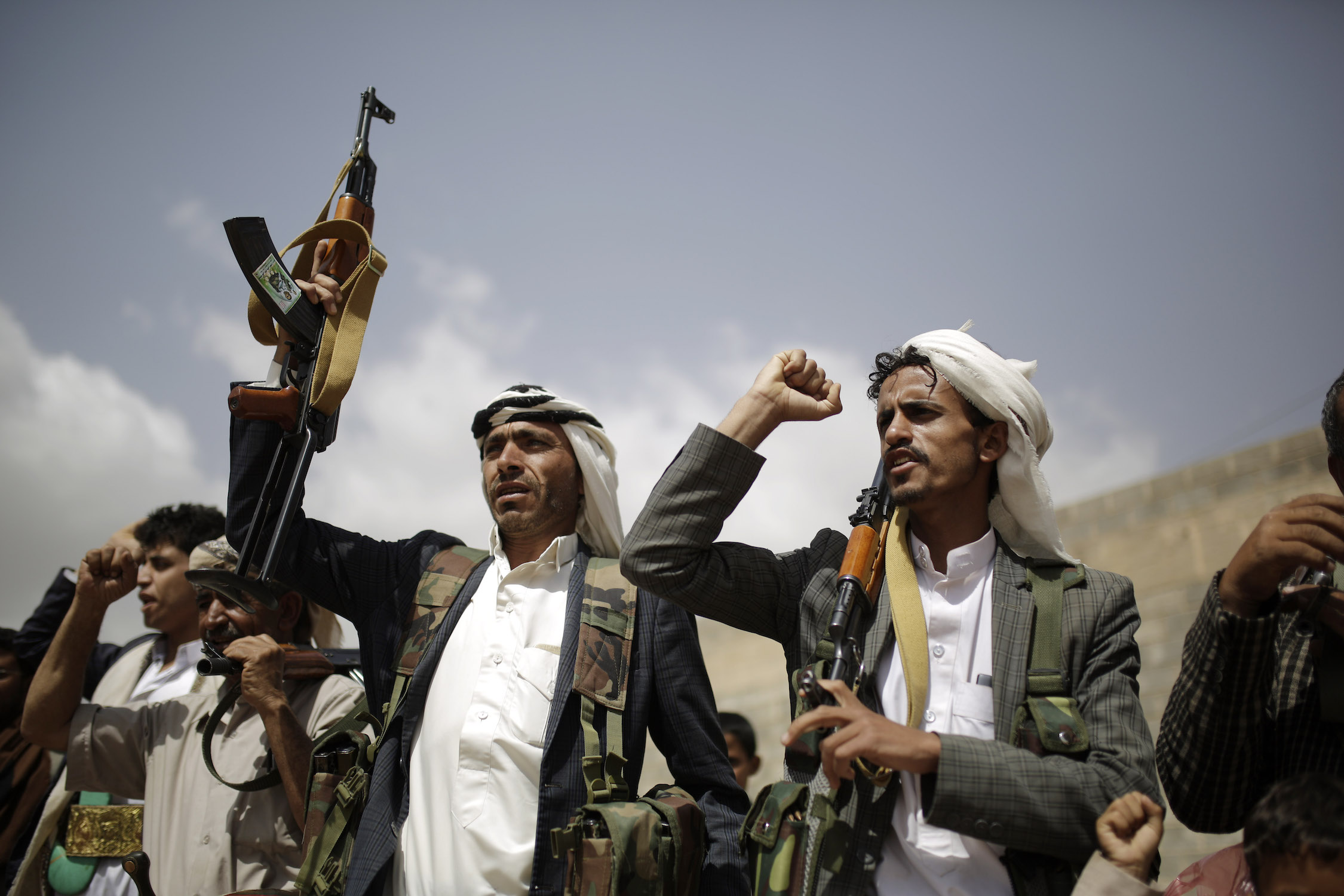 Houthi fighters in Yemen