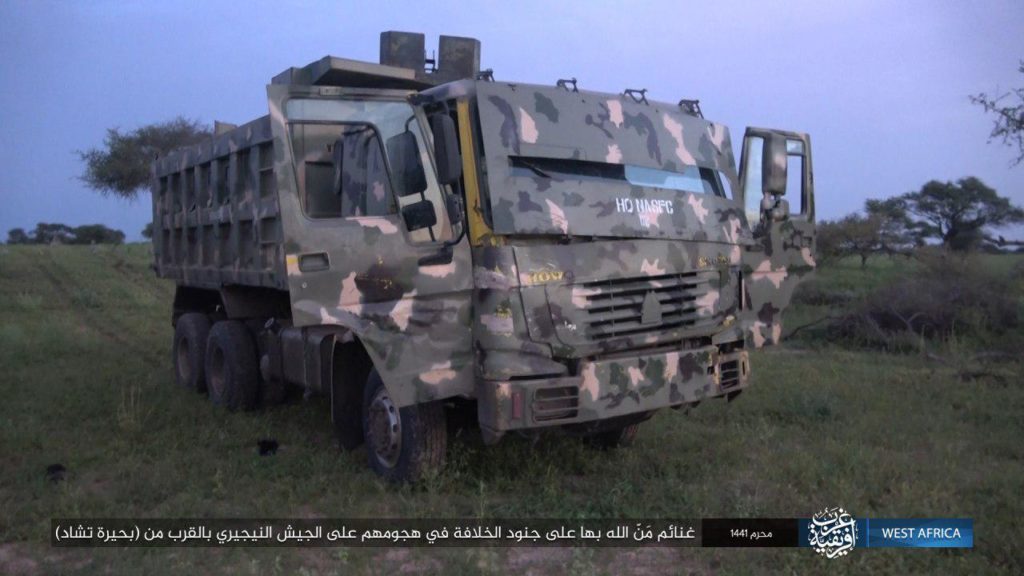 Military truck captured by ISWAP