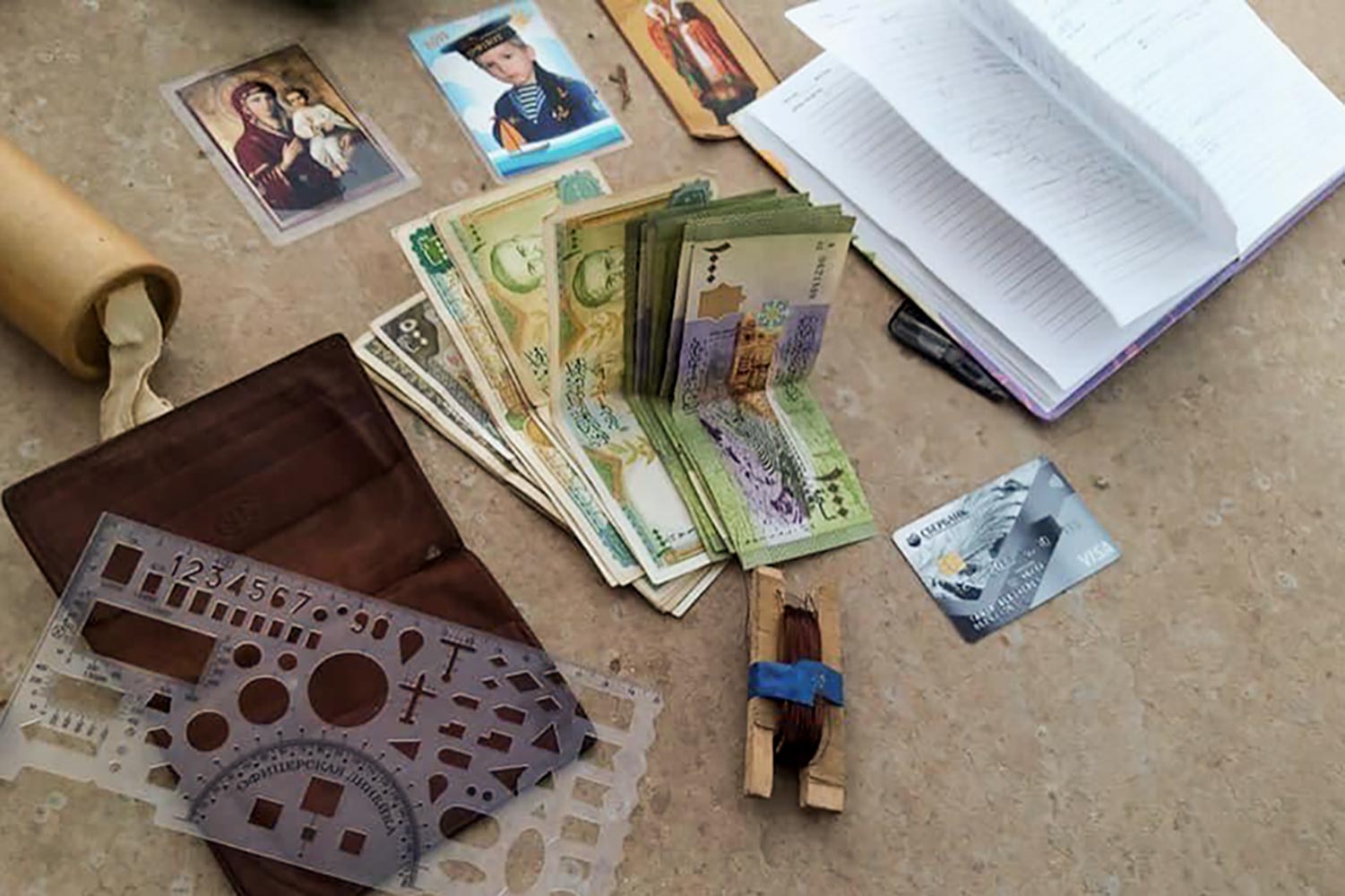 Personal belongings of a PMC Wagner contractor fighting in Libya