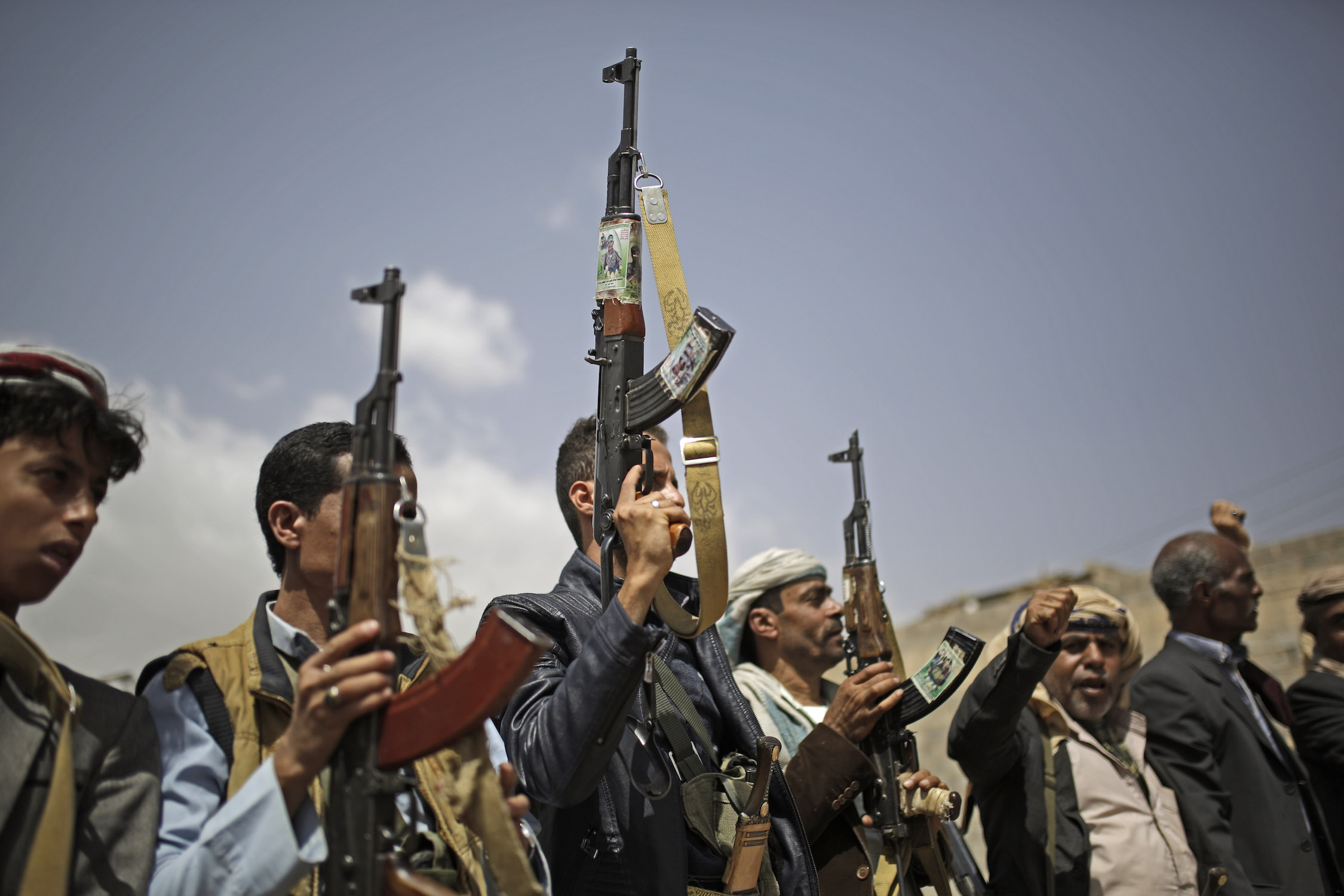 Houthi fighters in Yemen