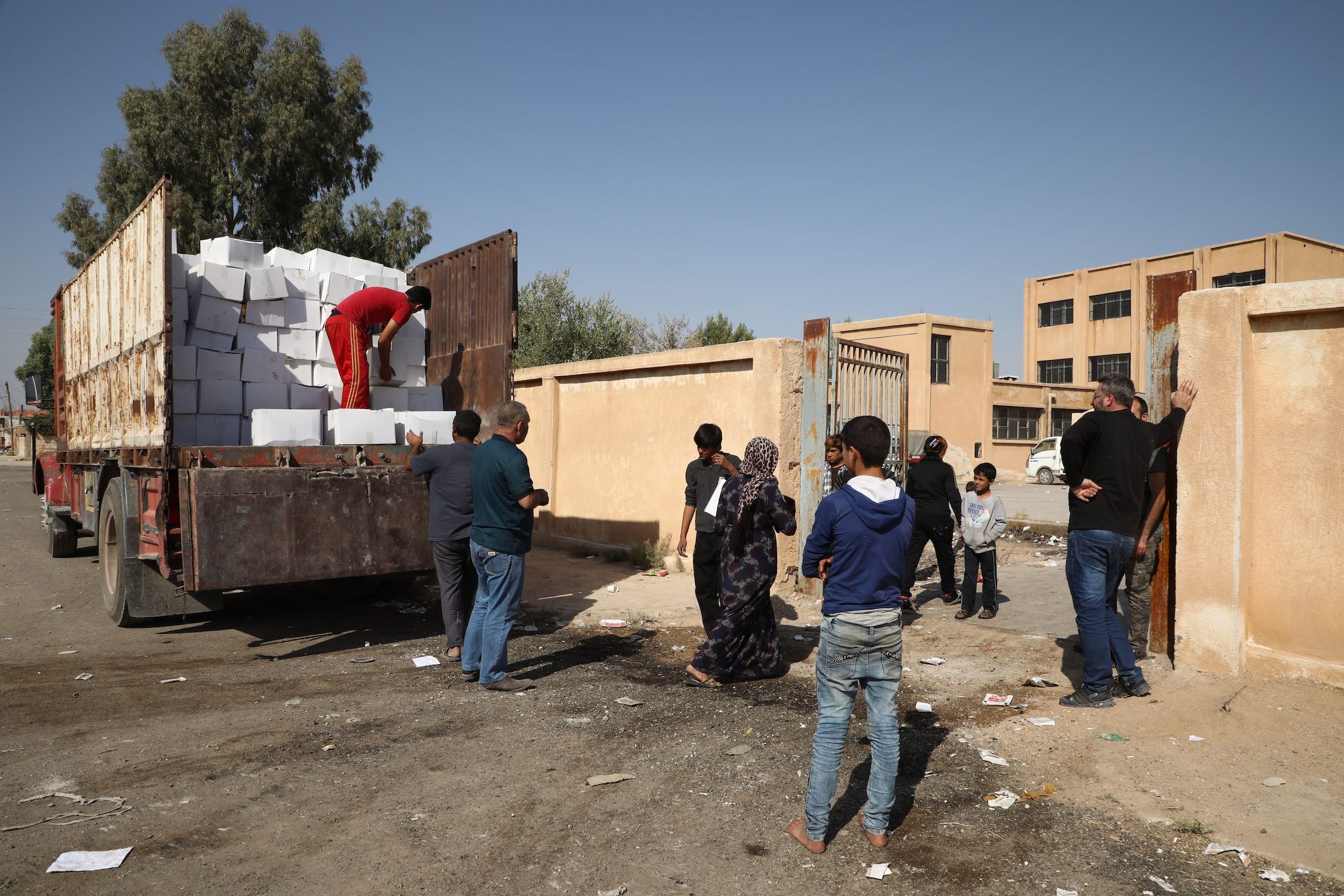 Syrian refugees in Tel Tamer