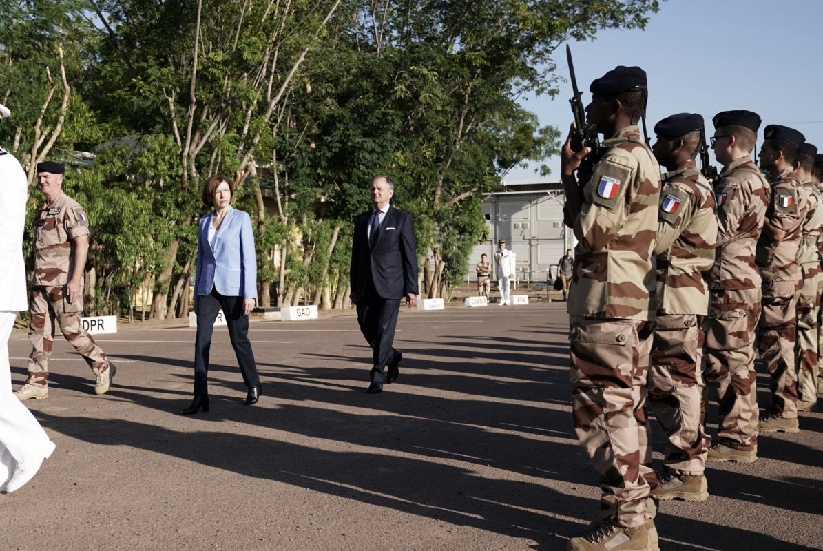 Florence Parly reviews French troops in Chad