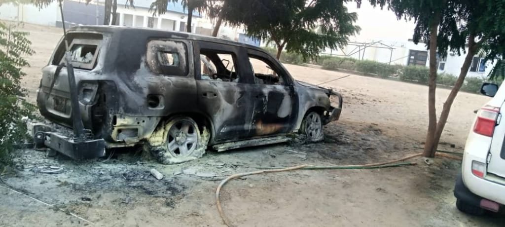 UN vehicle destroyed in Ngala