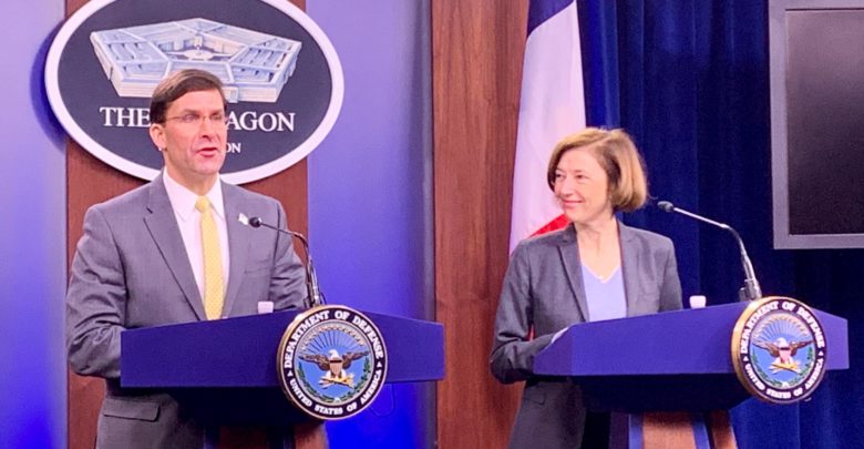 French Armed Forces Minister visits Pentagon