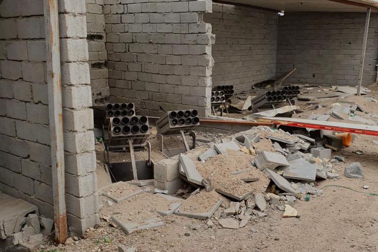 107mm rocket launchers used to attack Camp Taji, Iraq