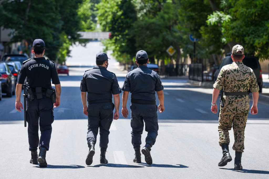 Police in Baku, Azerbaijan