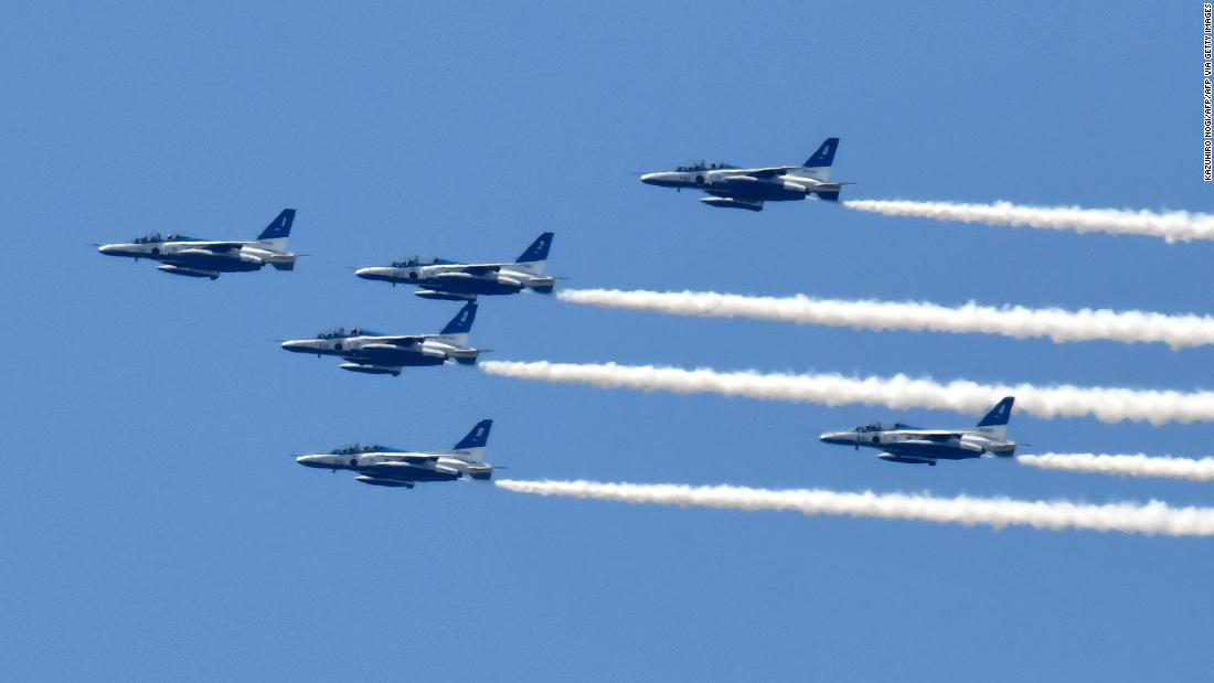 Aerial performance of Japan's Self-Defense Force