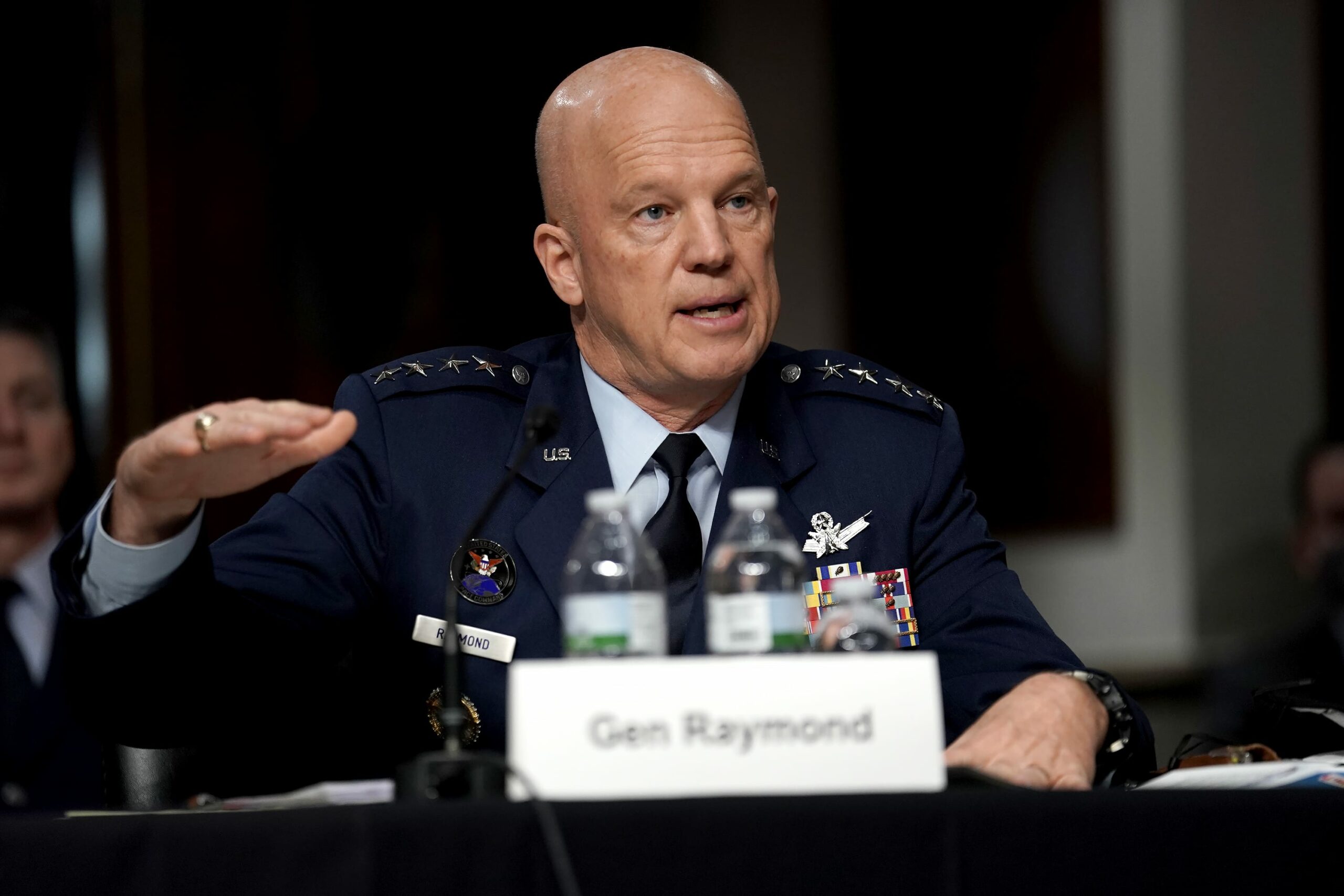 US Space Force General John Raymond testifies during the Senate Armed Services Committee hearing on the impact of the Federal Communications Commission’s Ligado Decision on National Security on Capitol Hill in Washington, DC on May 6, 2020.