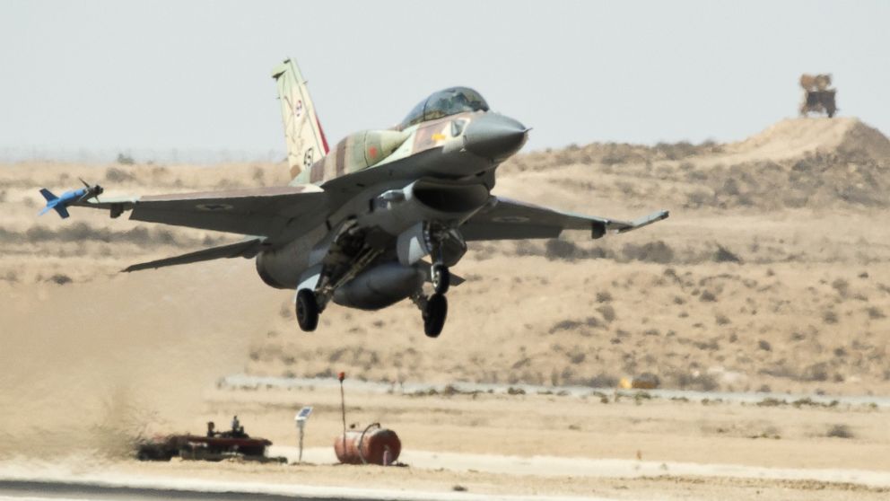 An Israeli warplane takes off