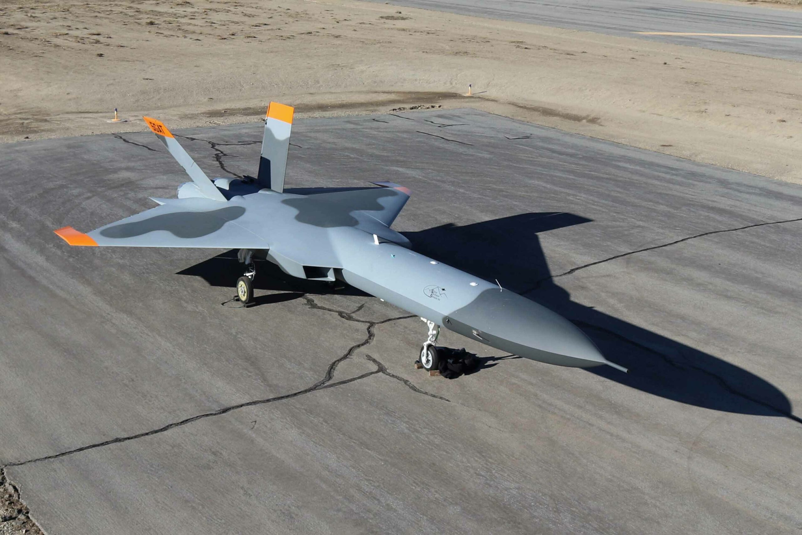 The Fifth-Generation Aerial Target sits on the flightline at Dugway Proving Ground, Utah, September 2020.