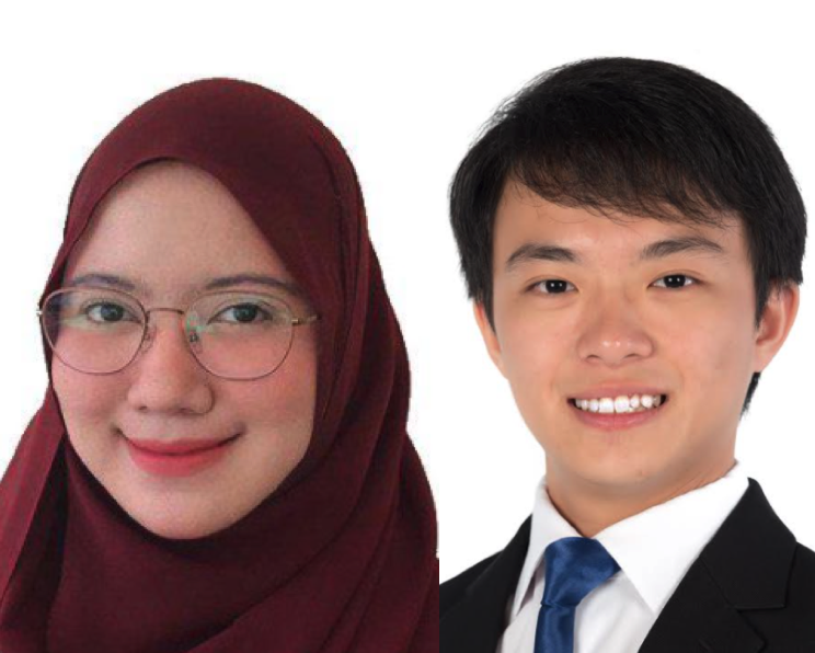 Headshots of Amalina Binte Abdul Nasir and Kenneth Yeo Yaoren