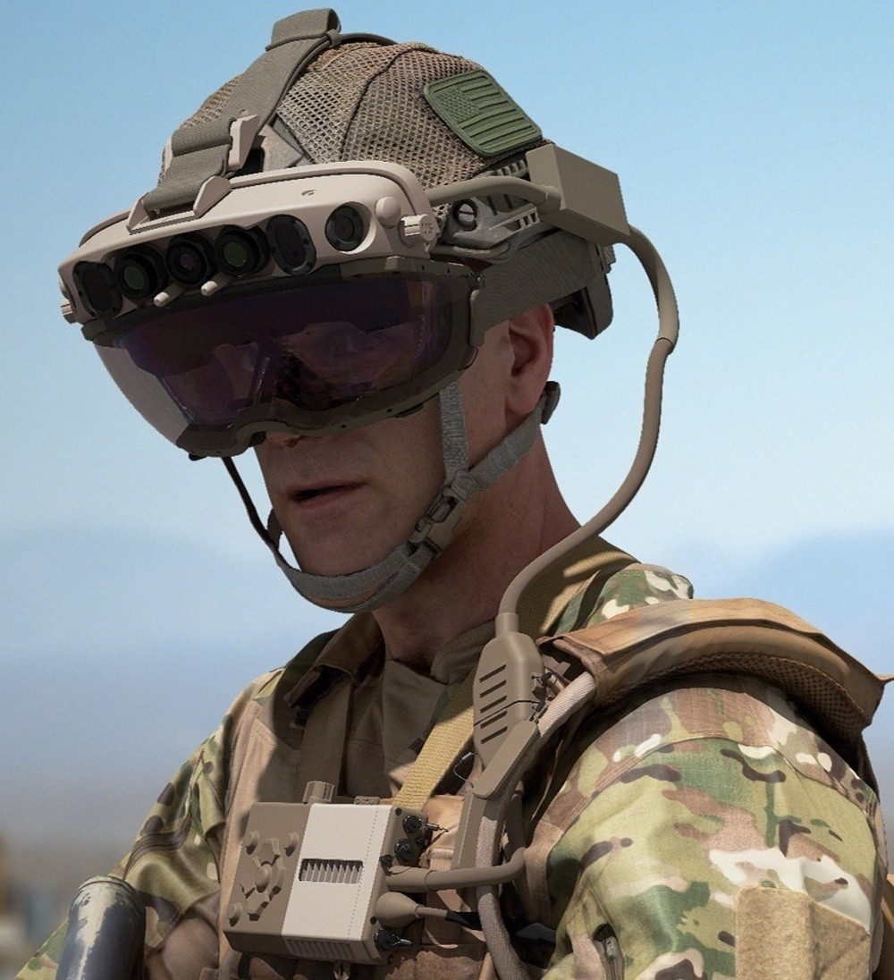 In a June 2020 photo, a Soldier wears the Integrated Visual Augmentation system, or IVAS. 
