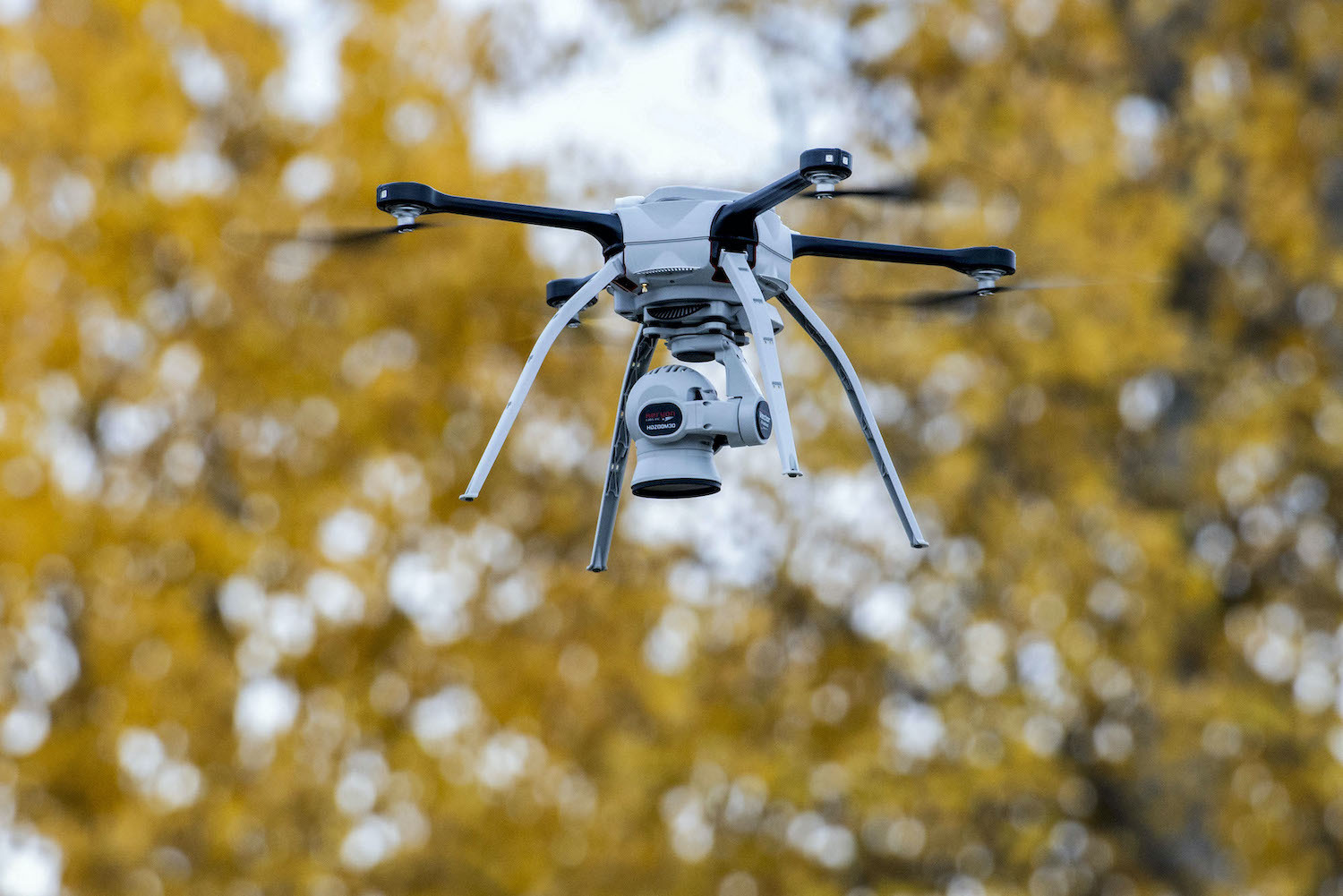A drone operated by airmen flies over a training area at Joint Base Elmendorf-Richardson, Alaska, Oct. 8, 2019, while capturing aerial intelligence during Polar Force 20-1, a two-week exercise designed to test the base’s mission readiness