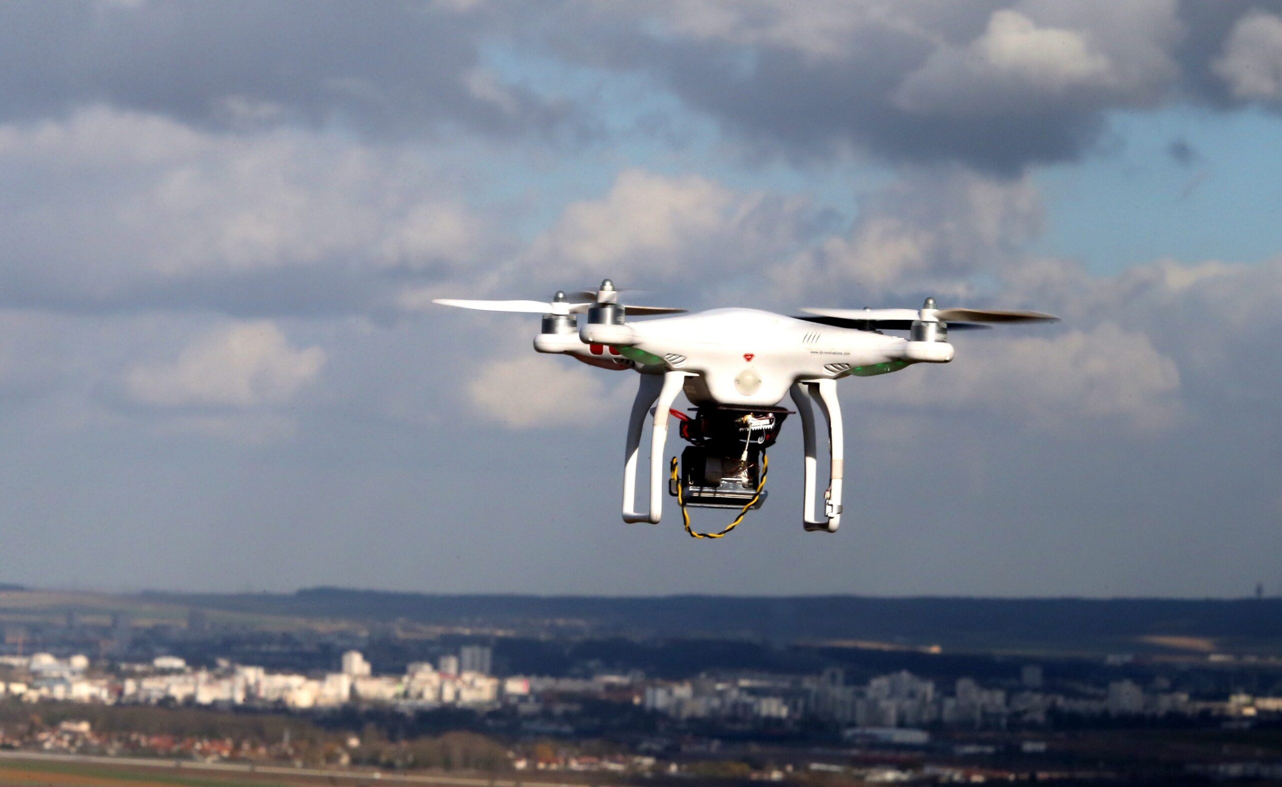 small drone flying