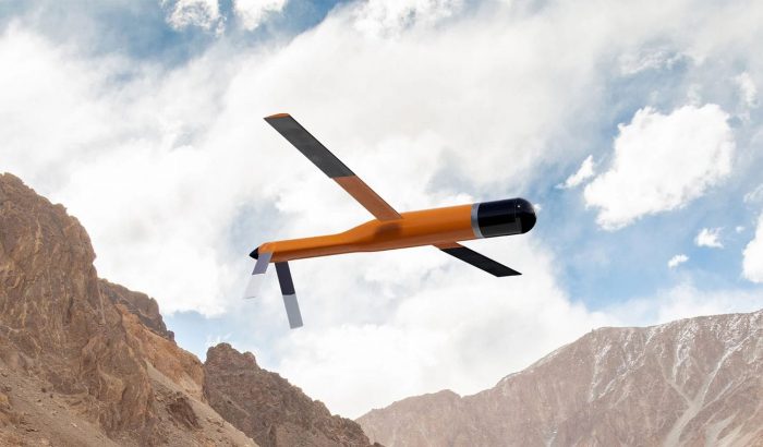 The tube-launched MORFIUS in flight.