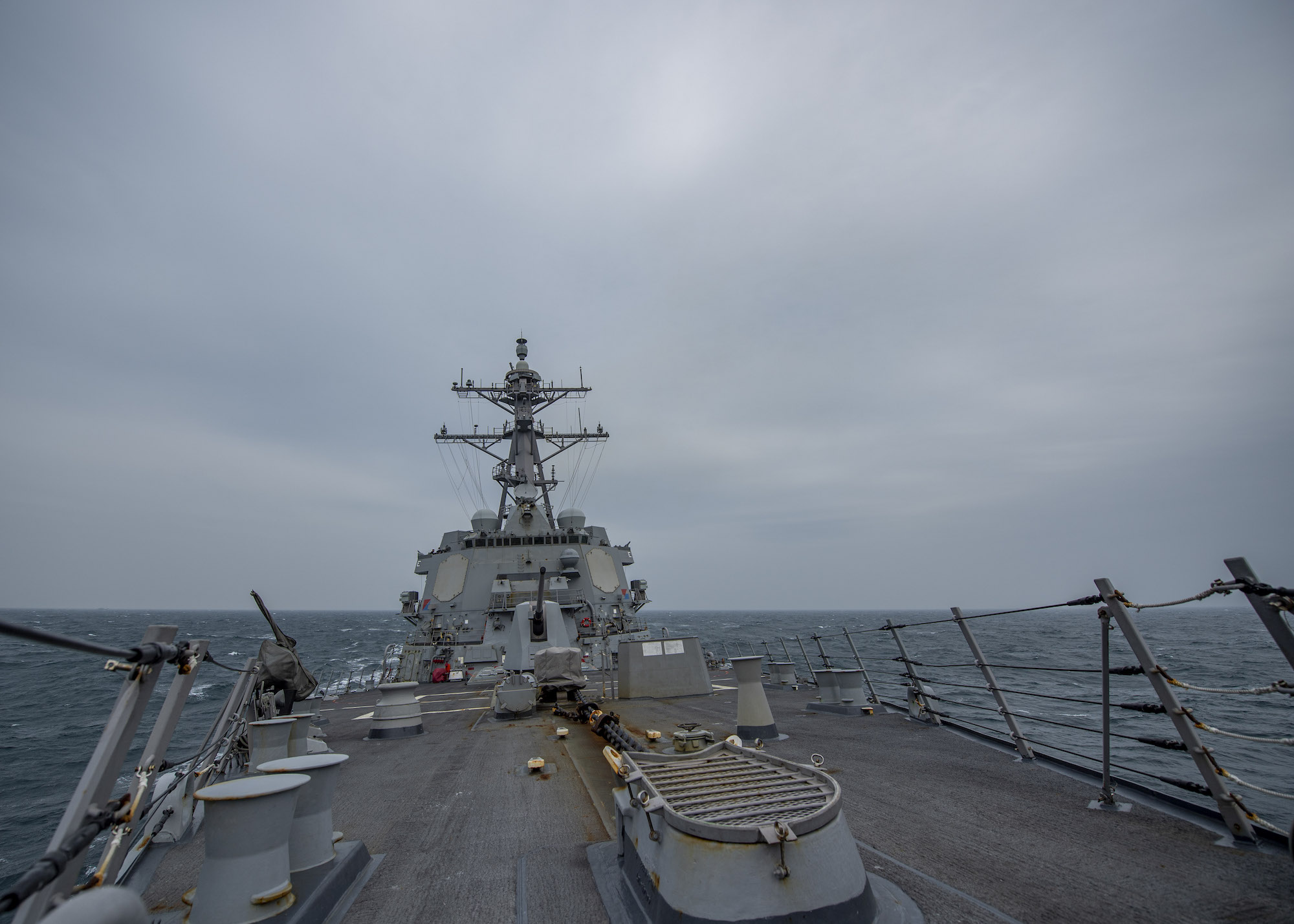 The Arleigh Burke-class guided-missile destroyer USS John Finn