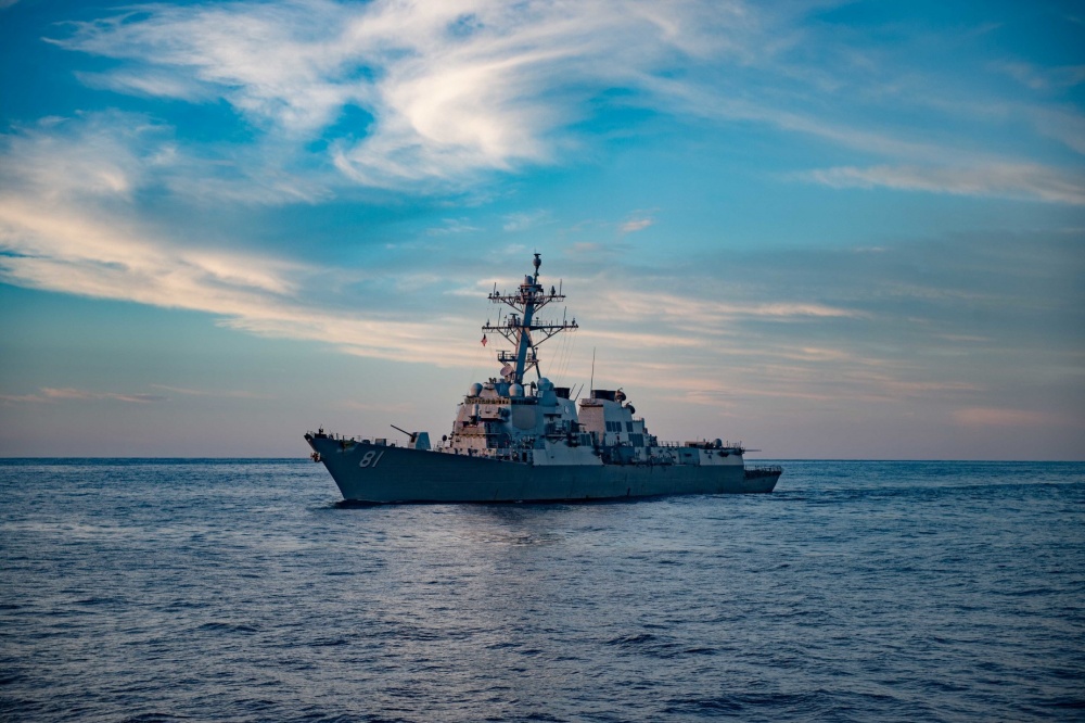 USS Winston S. Churchill patrolling the Atlantic waters