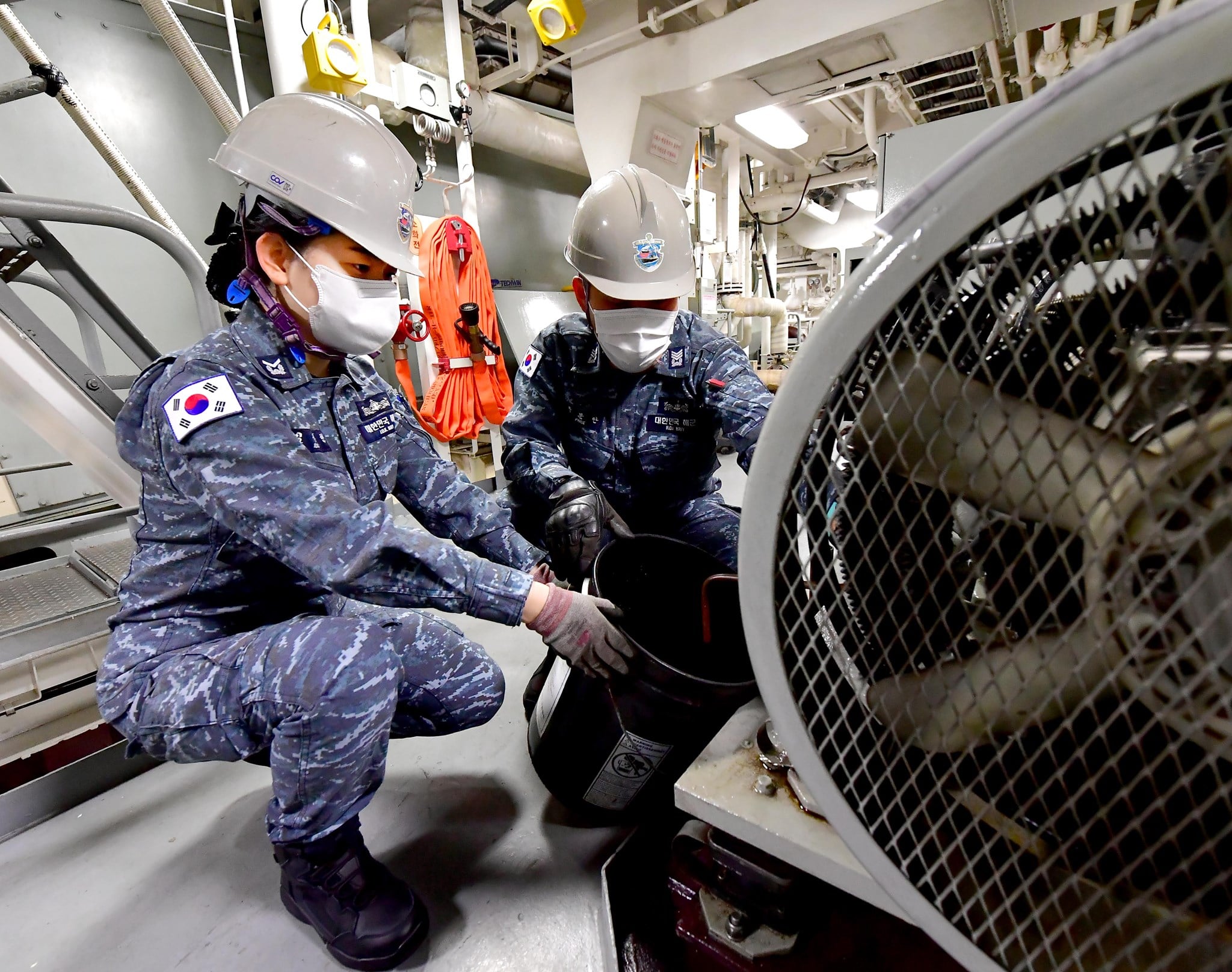 South Korea Navy seen in the new uniform.
