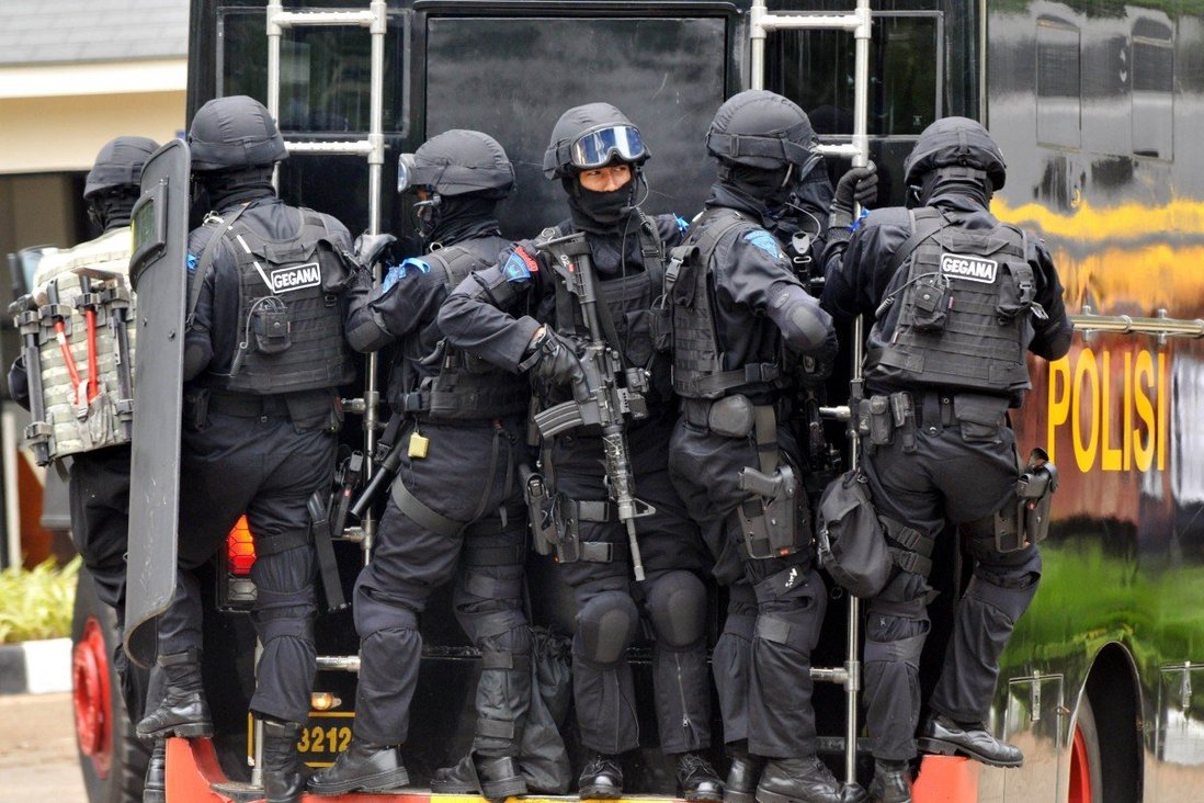 Members of Indonesian counterterrorism task force
