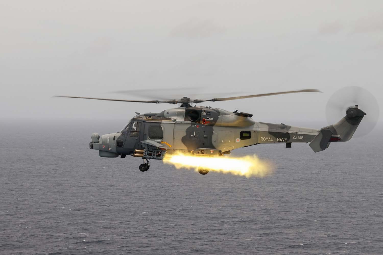 Martlet firing on the Carrier Strike Group deployment