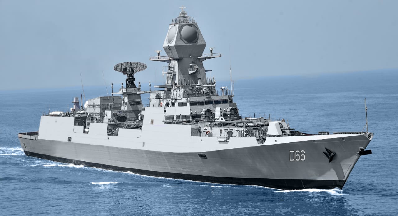 Indian Navy received the first Project (P) 15B stealth guided missile destroyers last week