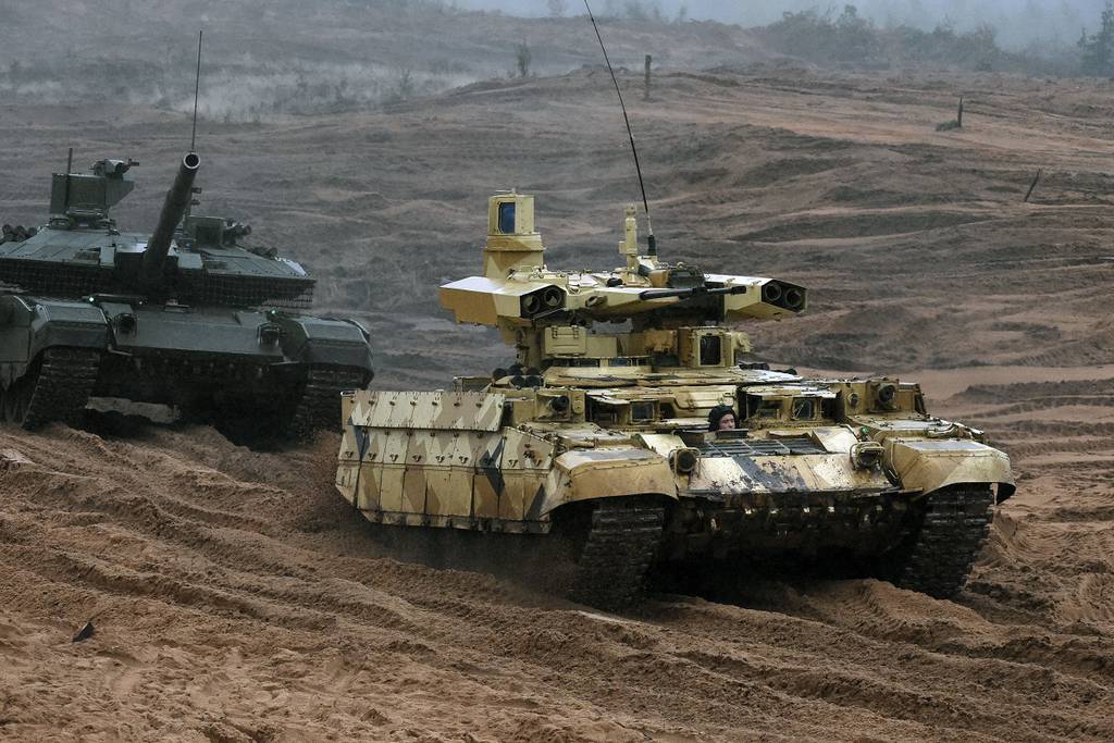 A Terminator-2 tank support fighting vehicle