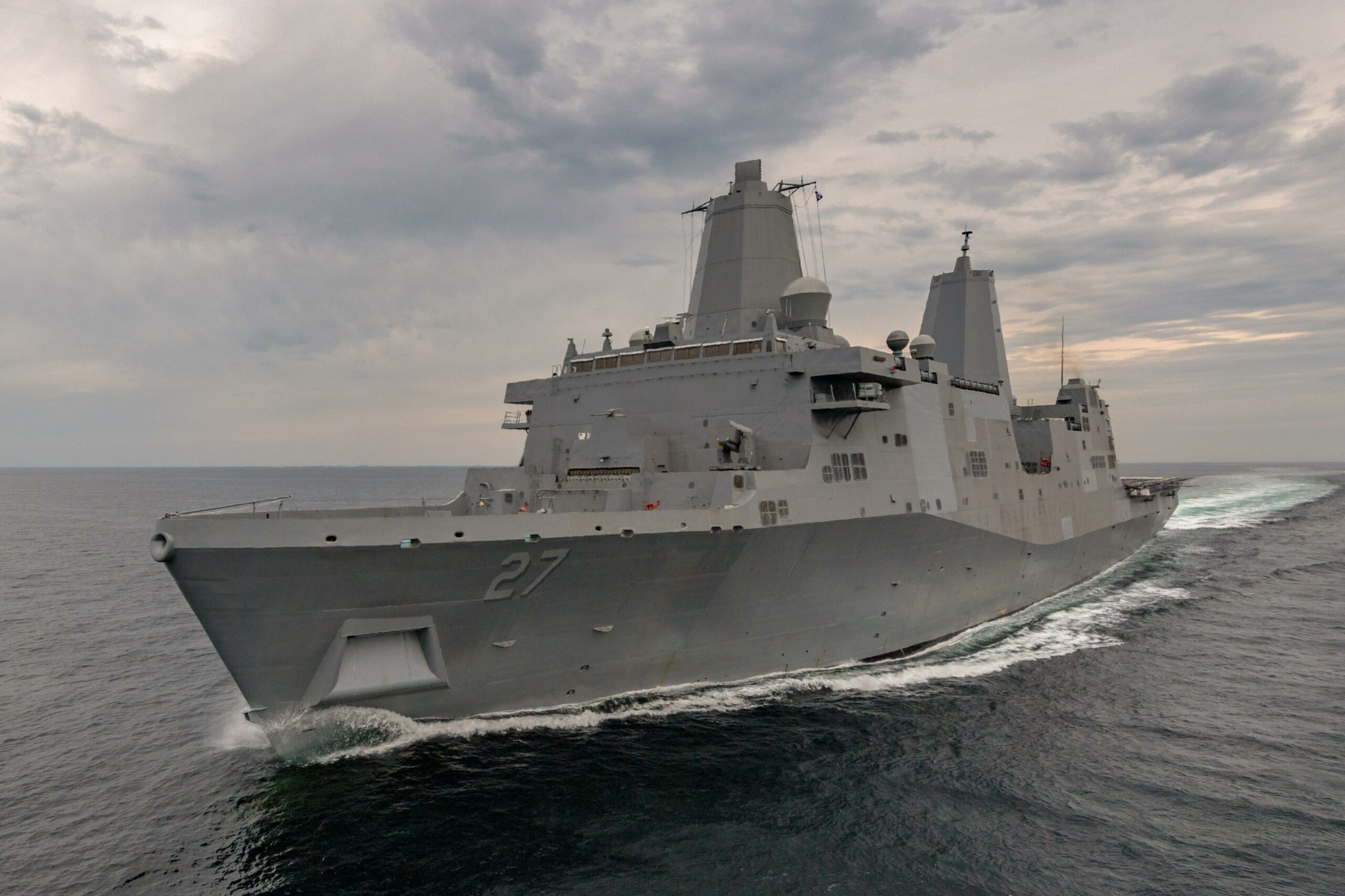 The amphibious transport dock ship USS Portland (LPD 27)