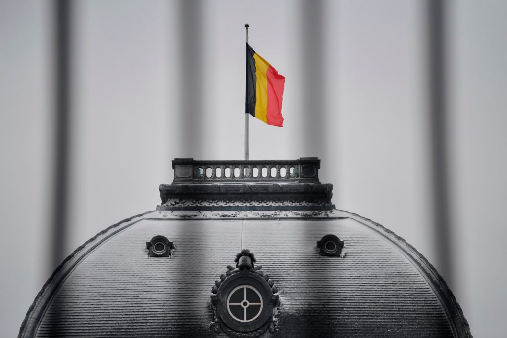 Belgian flag in Brussels