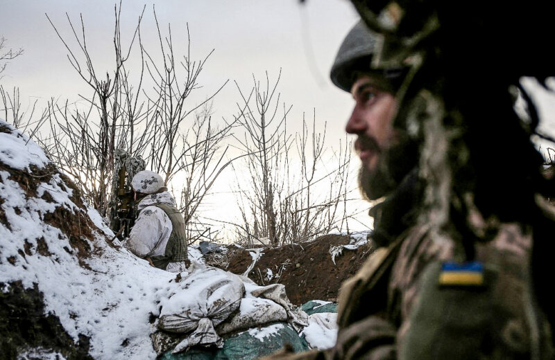 Ukrainian soldier in Donetsk
