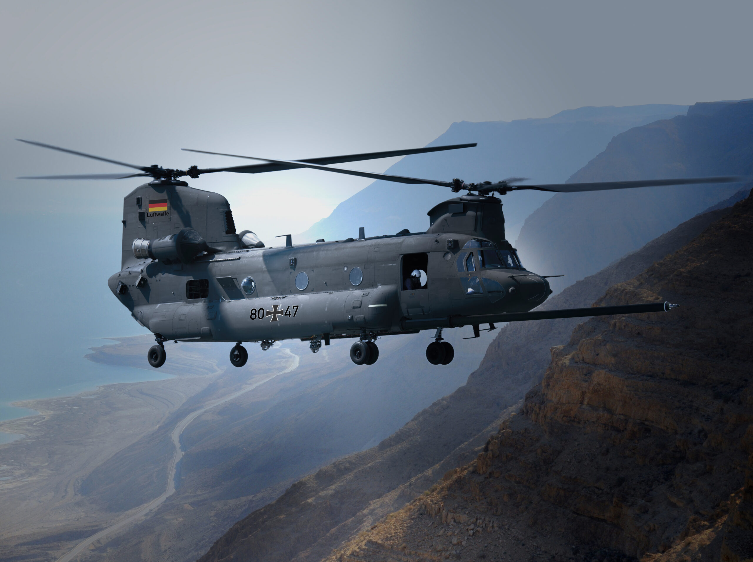 H-47 Chinook helicopter.