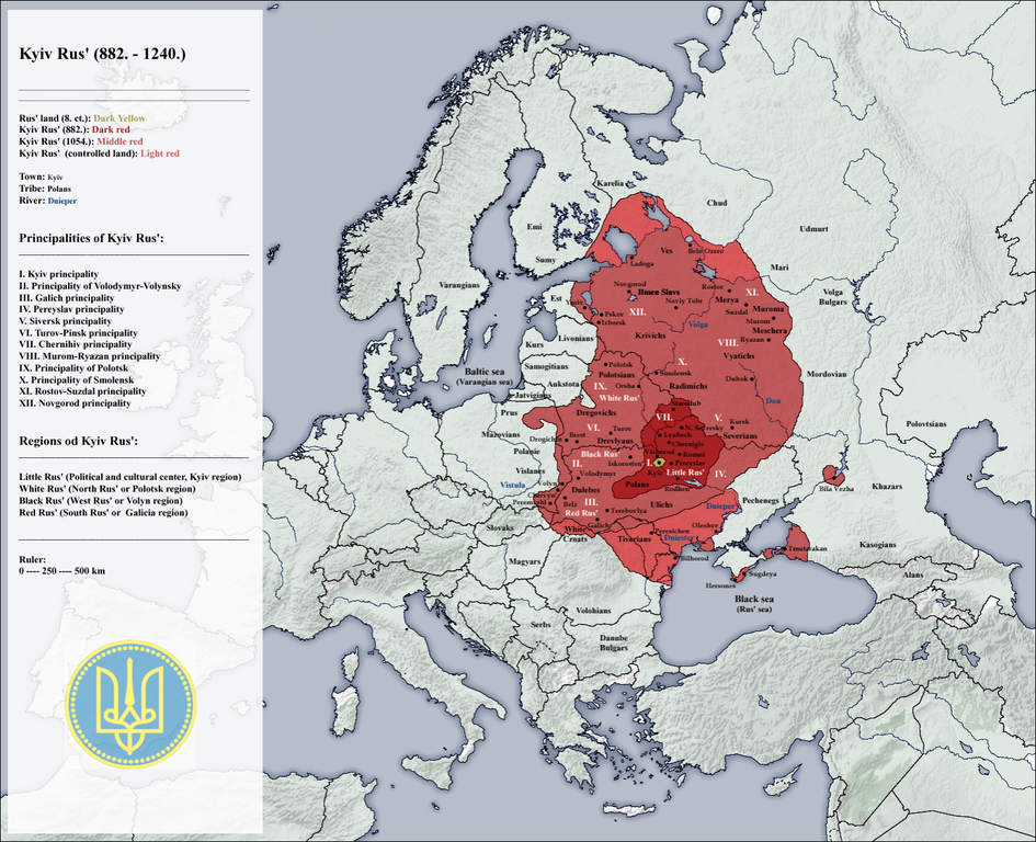Map of Kyiv Rus