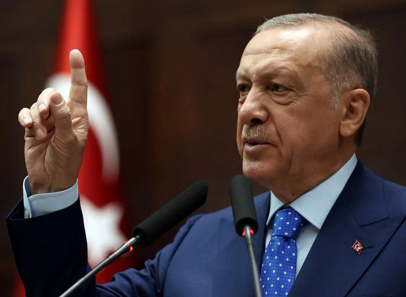 Turkey's President Recep Tayyip Erdogan delivers a speech