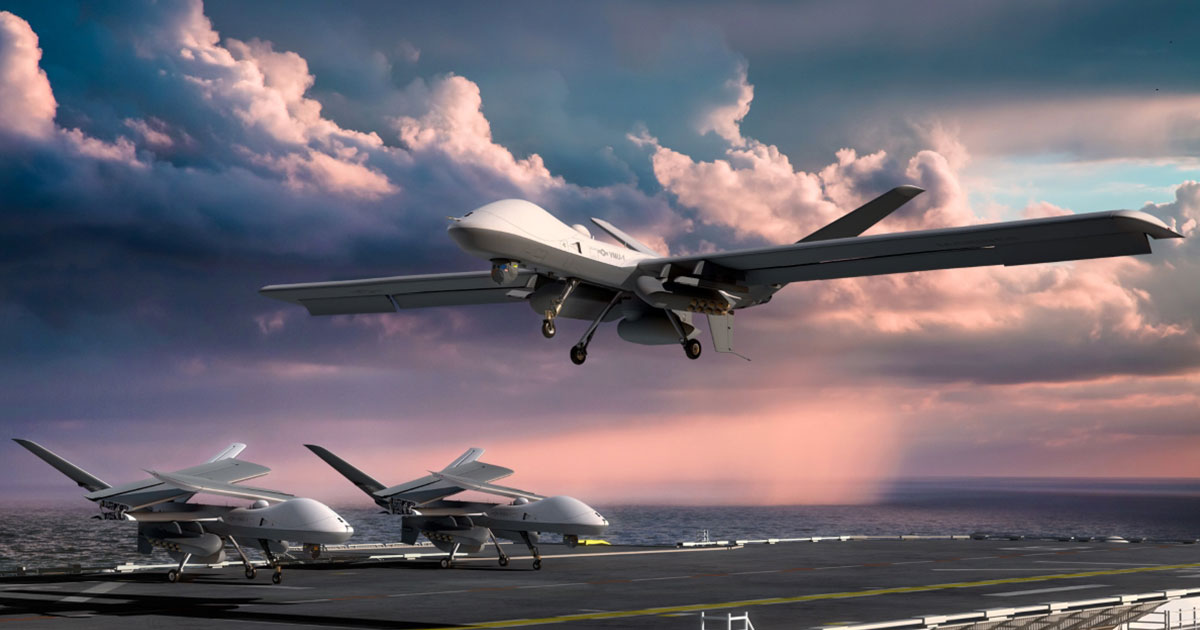 STOL-capable MQ-9B unmanned aircraft