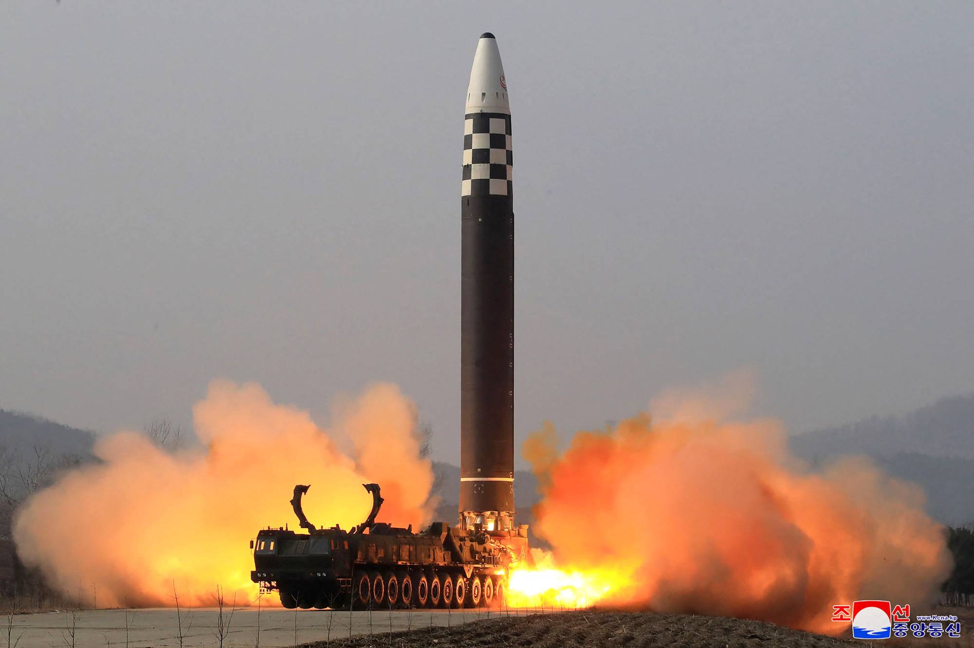 Test launch of an ICBM in North Korea