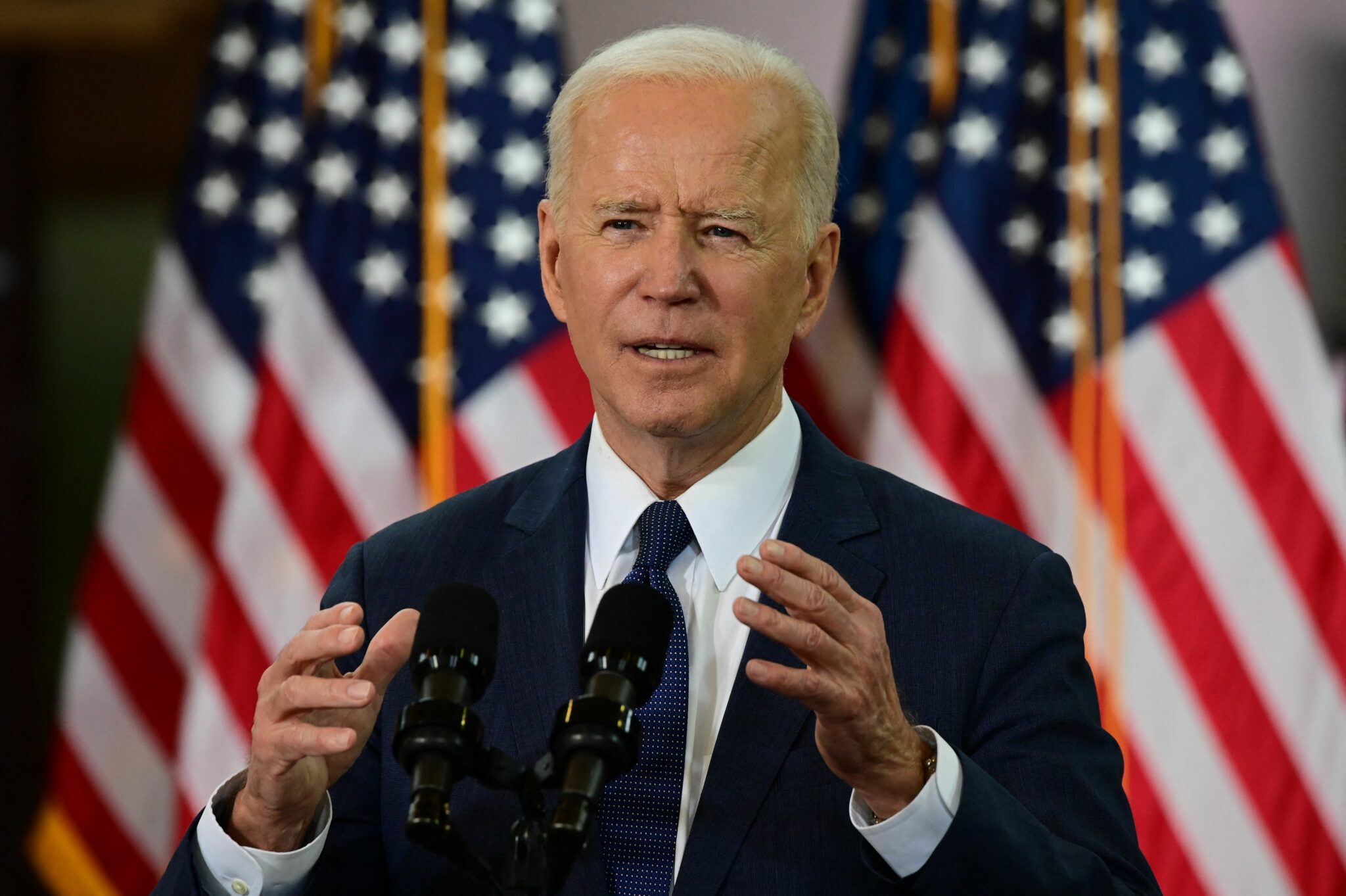 President Joe Biden speaks in Pittsburgh, Pennsylvania