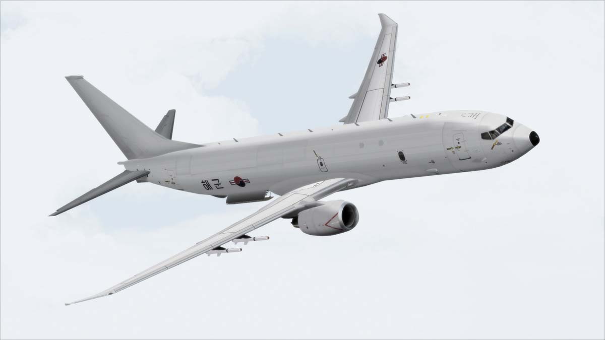 Artist impression showing a ROK Navy P-8A Maritime Patrol Aircraft