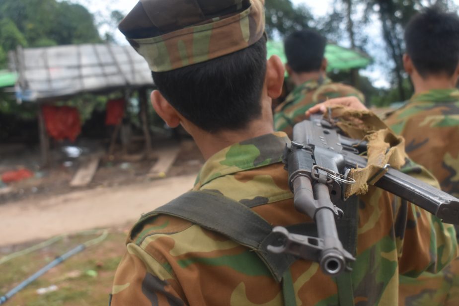 Soldier of one of Myanmar's ethnic armed organizations