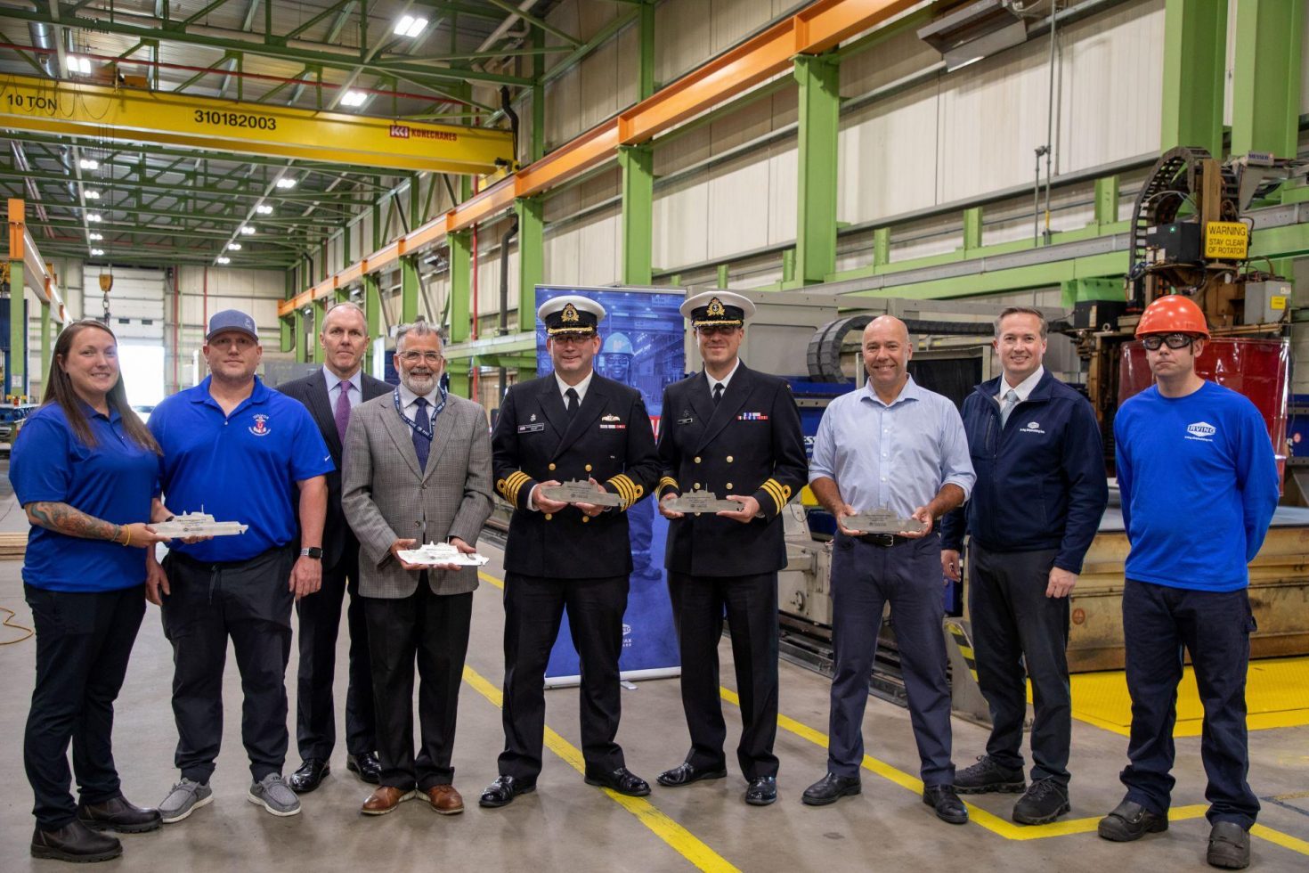 HMCS Robert Hampton Gray steel cutting ceremony.