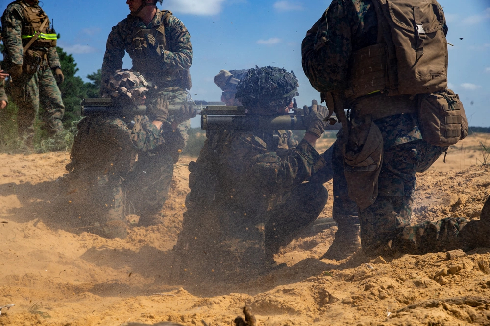 M72 light anti-tank weapon firing exercise in Ukraine.