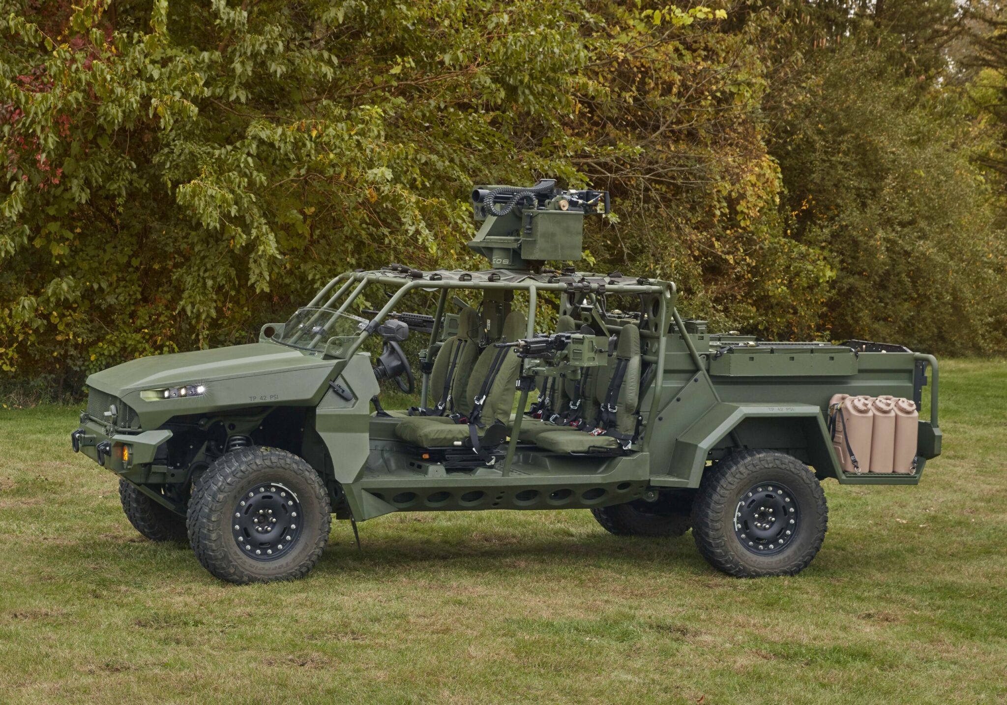 All-electric military concept vehicle