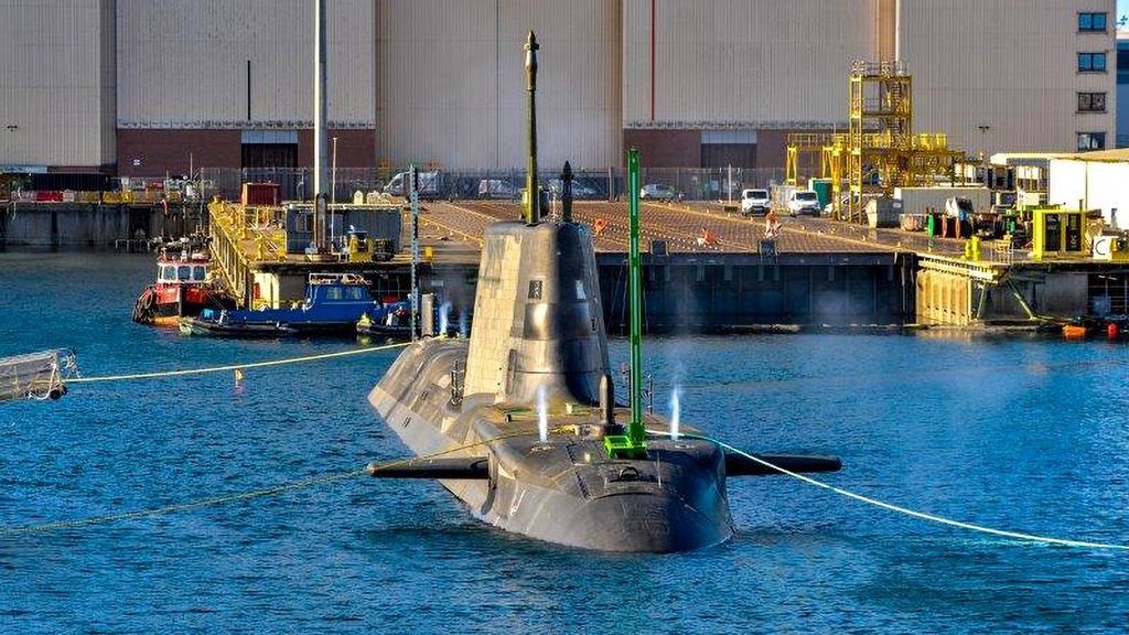 HMS Anson during the trim dive