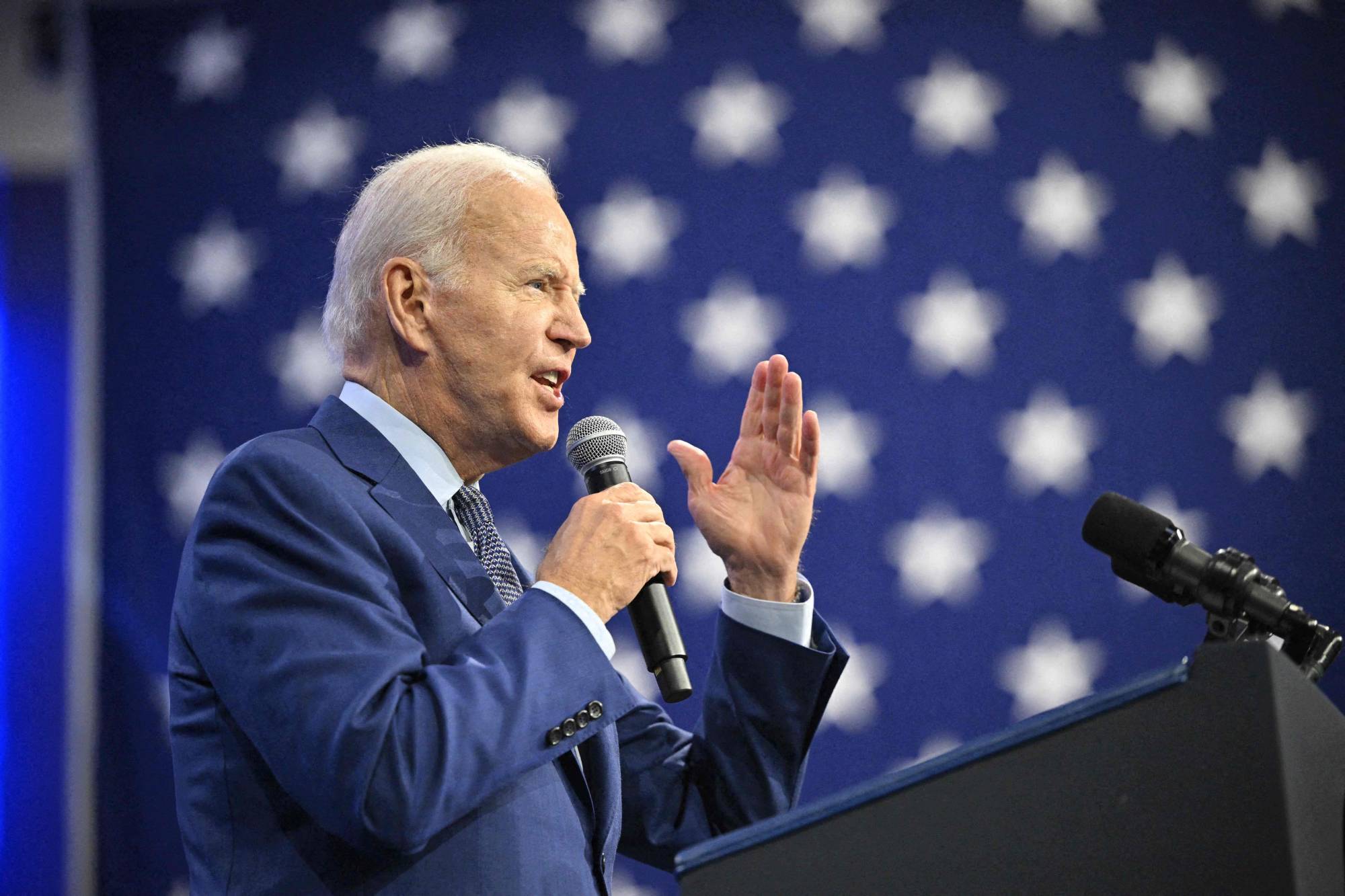 US President Joe Biden speaks