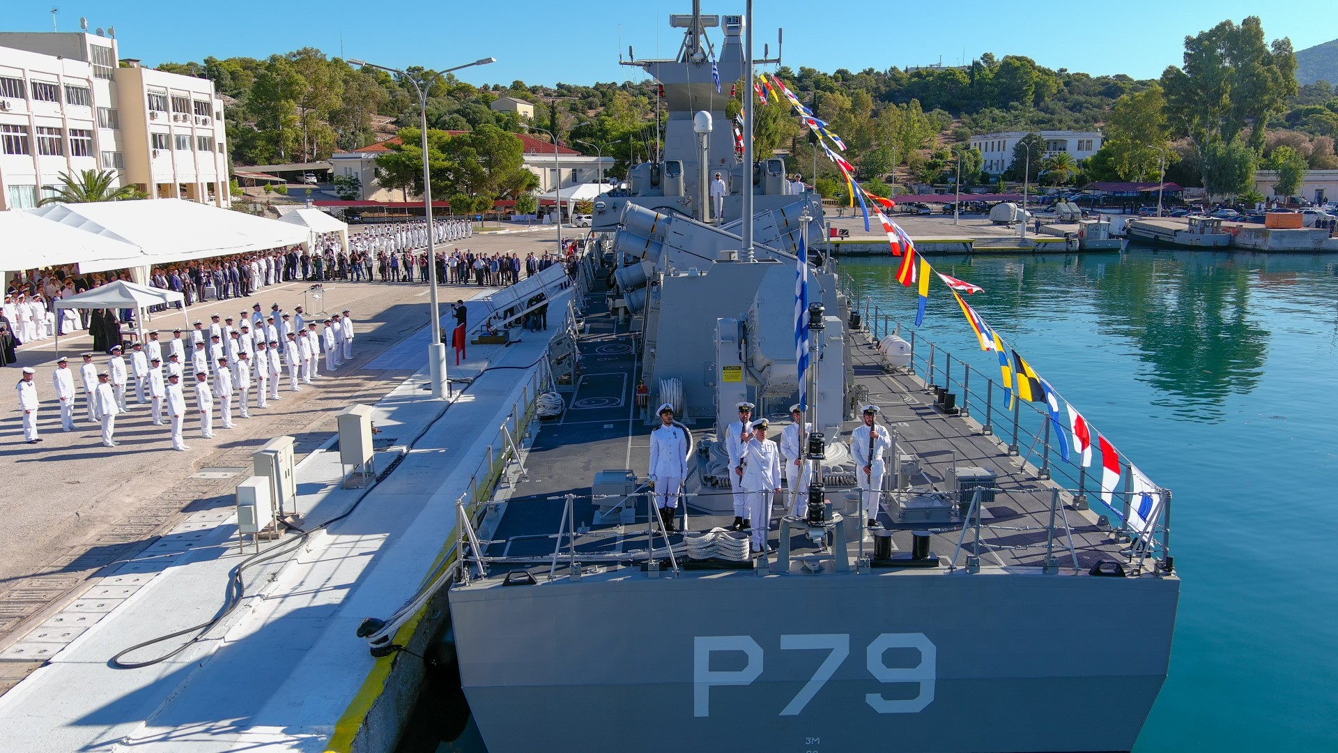 Hellenic Navy's Roussen-class fast guided missile patrol vessel, HS Ypoploiarchos Vlahakos (P79)