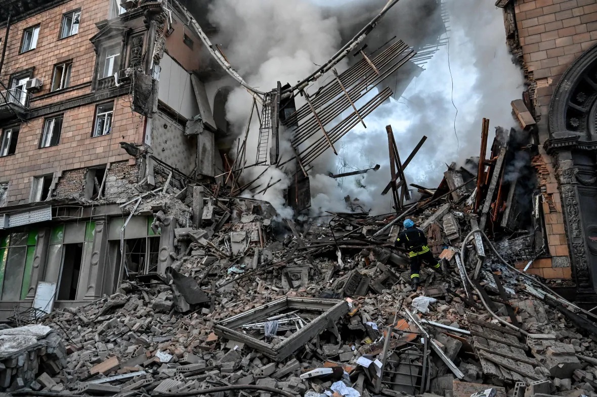 Russian strike in Zaporizhzhia
