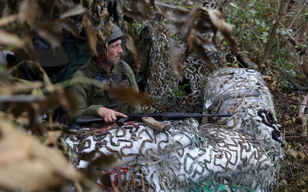 Ukrainian soldier in Donetsk