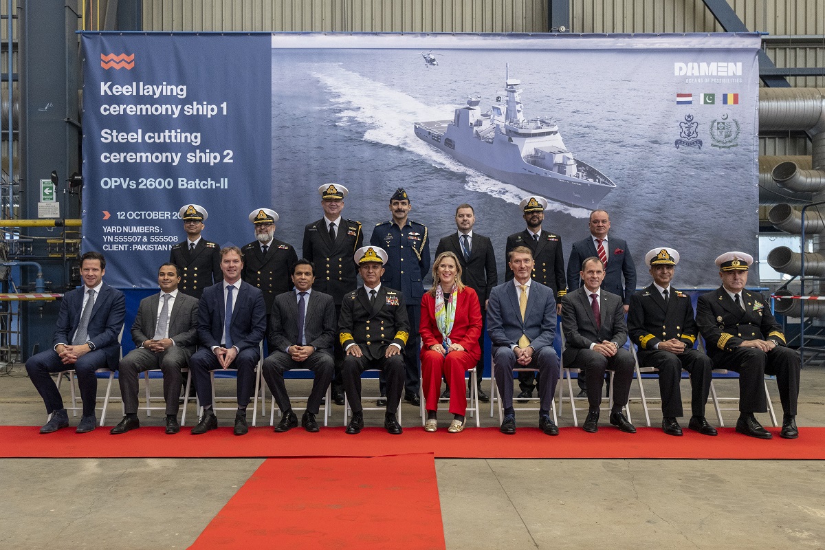 OPV construction ceremony at Damen Shipyards Galatí 