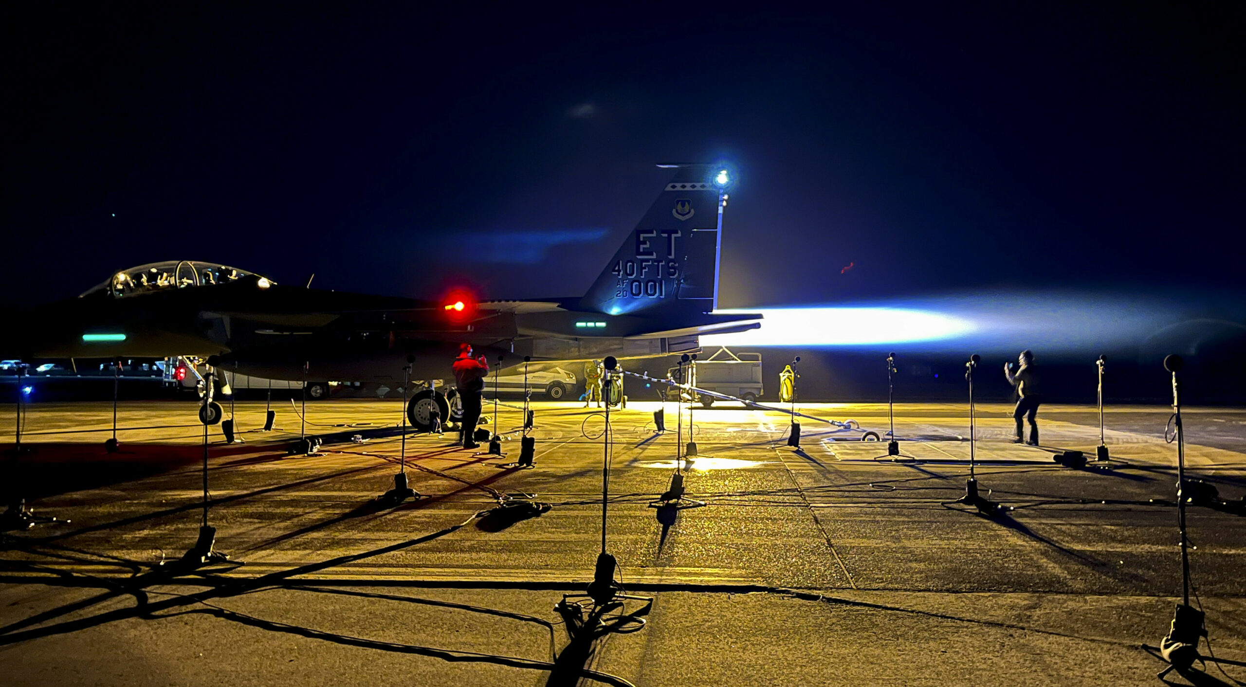 Ground acoustic testing for F-15EX